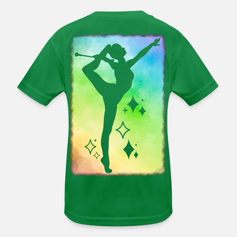 Twirleuse raindow background T-shirt sport Enfant