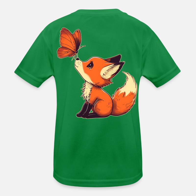 Renard avec papillon T-shirt sport Enfant