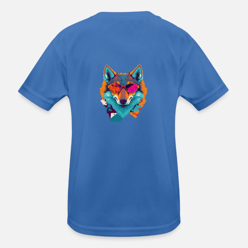 Retro-Wolfsaufstand Kinder Funktions-T-Shirt