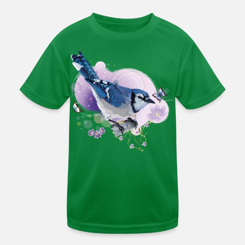 Blaue Chara Kinder Funktions-T-Shirt