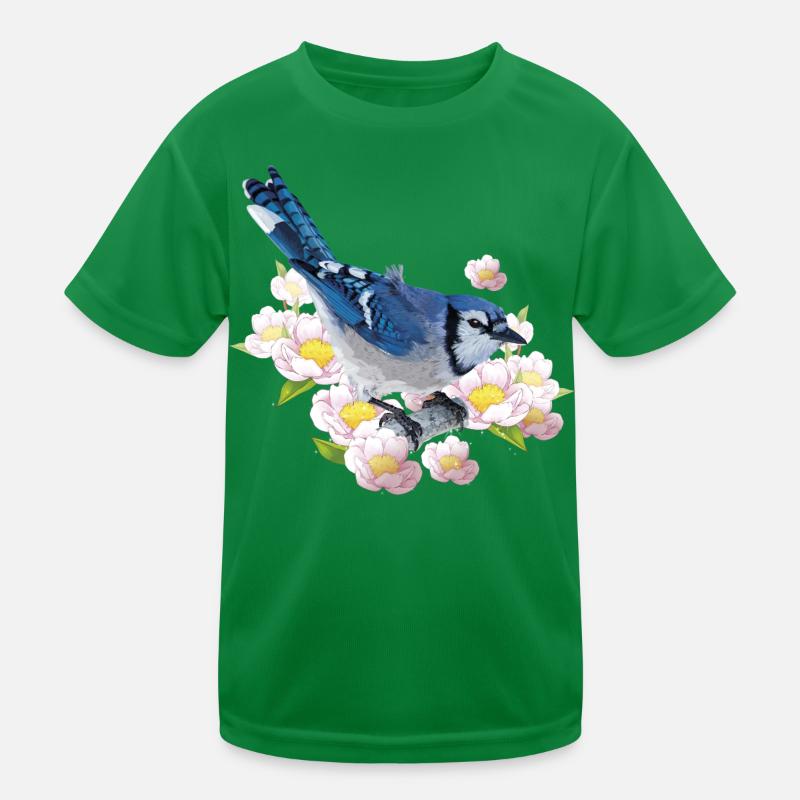 Blaue Chara Kinder Funktions-T-Shirt