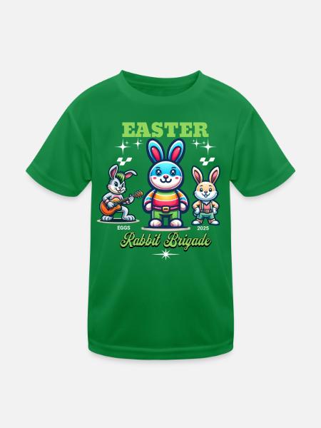 Brigade des lapins de Pâques - Brigade des lapins de Pâques - T-shirt sport Enfant - vert - Devant
