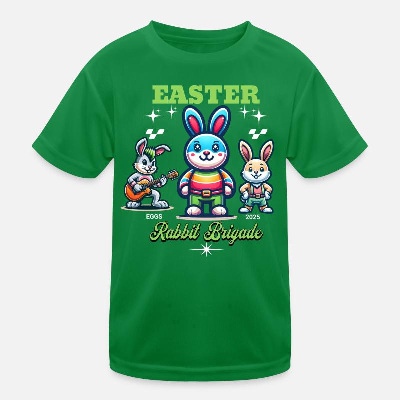 Osterhasen Brigade - Easter Rabbit Brigade - Kinder Funktions-T-Shirt - Kelly Green