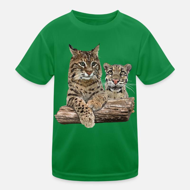 Luchs und Nebelparder Kinder Funktions-T-Shirt