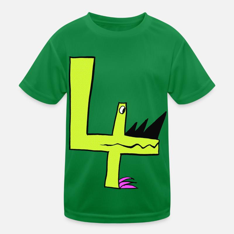 numéro sympa pour le 4e anniversaire pour tous les fans de monstres T-shirt sport Enfant