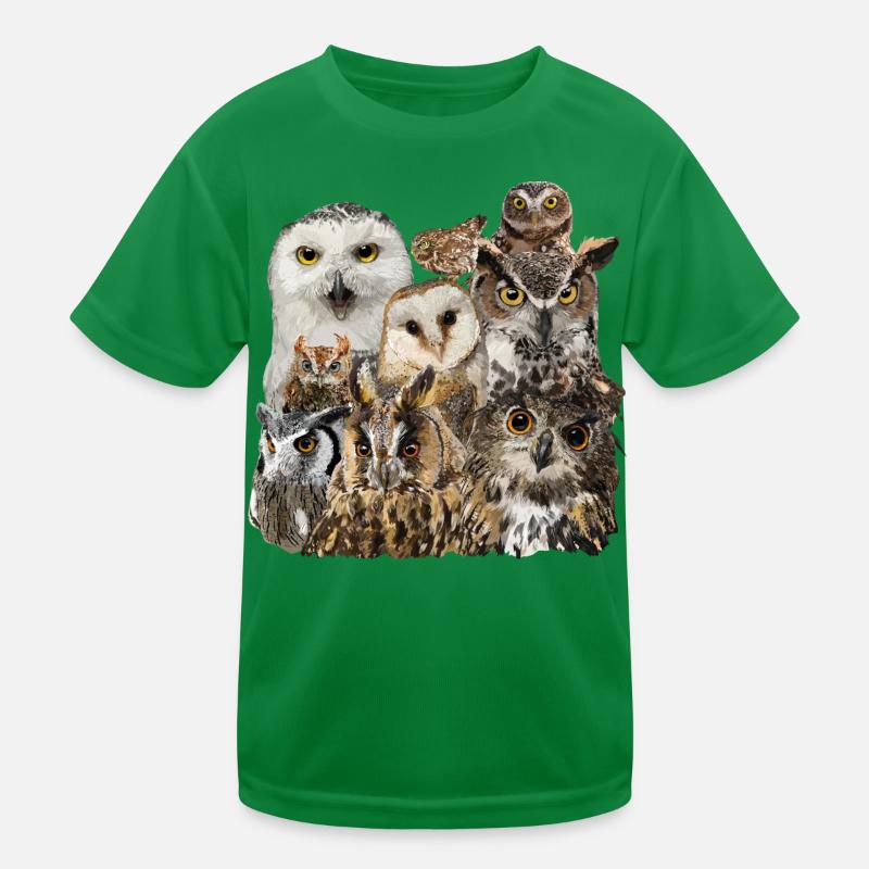 Eulen Kinder Funktions-T-Shirt