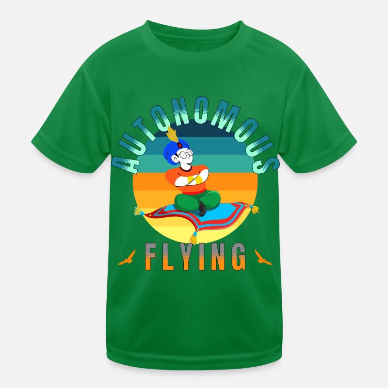 autonomous flying not new technology flying carpet Kids Functional T-Shirt