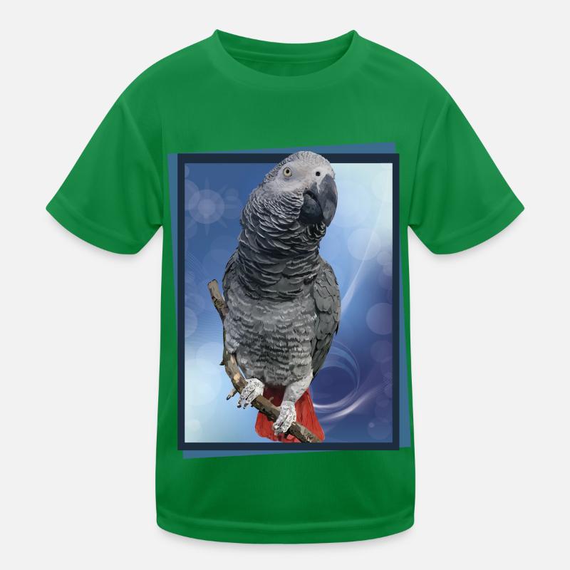 The grey parrot Kids Functional T-Shirt