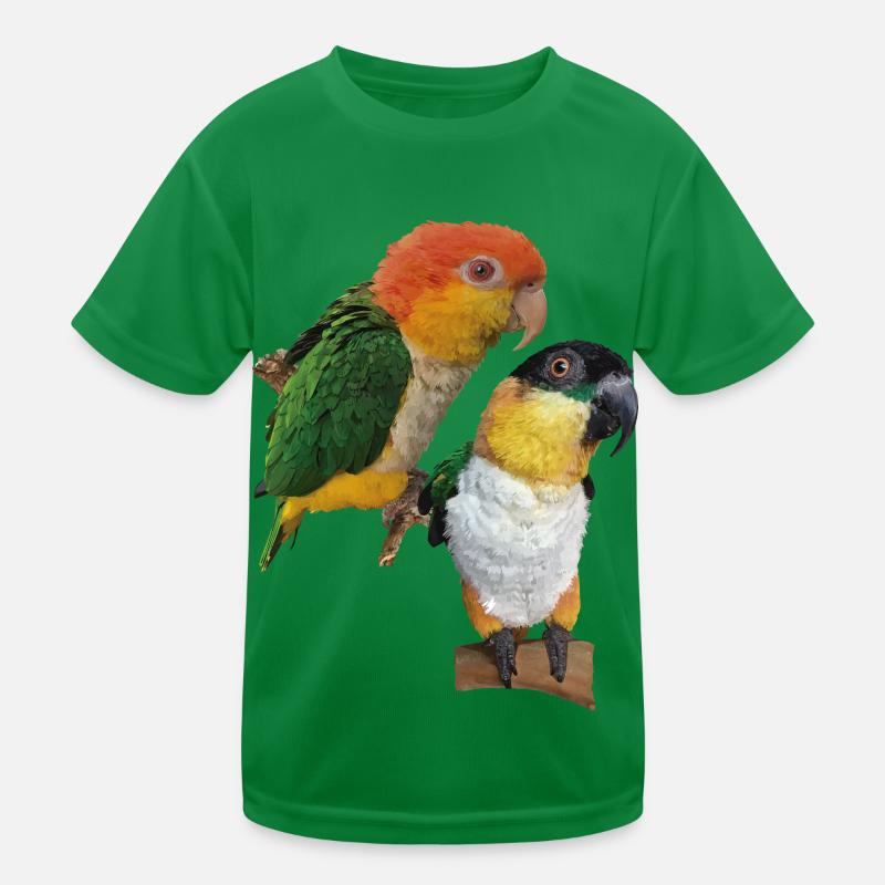 Der orangeköpfige Caique Kinder Funktions-T-Shirt