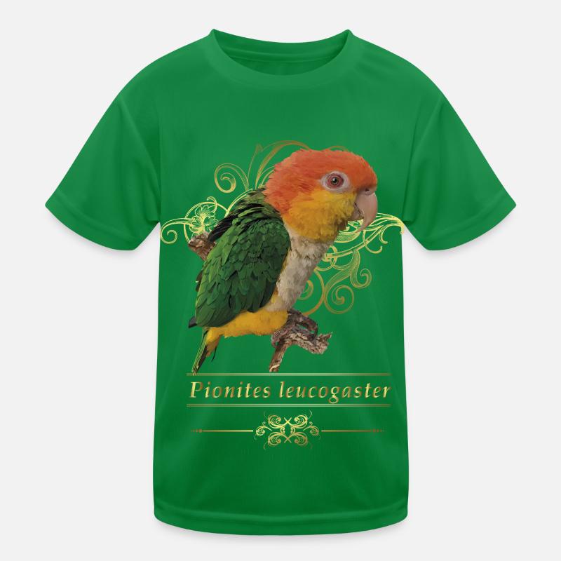 Der orangeköpfige Caique Kinder Funktions-T-Shirt