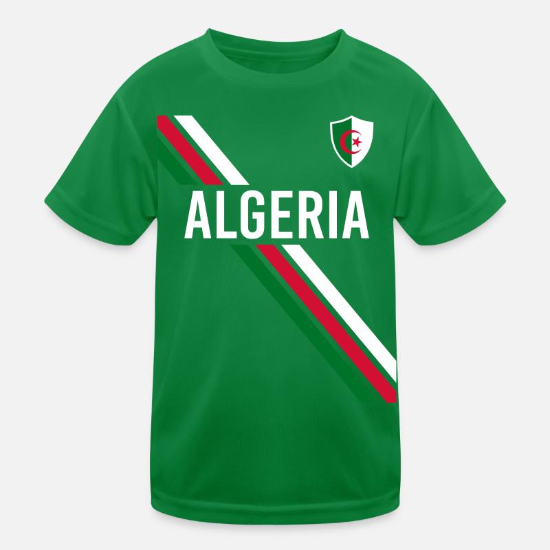 Algérie Drapeau drapeau Drapeau Drapeau Football T-shirt sport Enfant