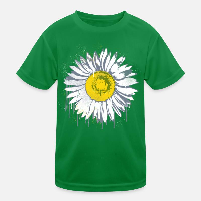 Daisy Stencil Graffiti Blume Margerite Kinder Funktions-T-Shirt
