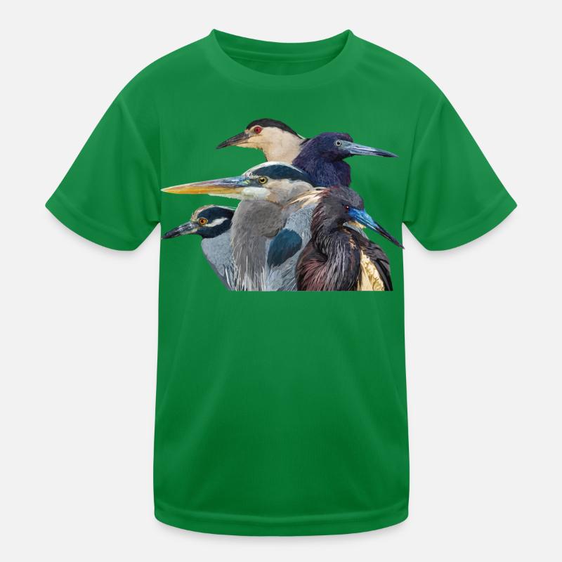 Reiher Kinder Funktions-T-Shirt