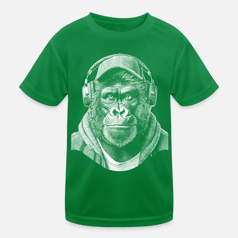 Chemise Gorilla Monkey DJ T-shirt sport Enfant