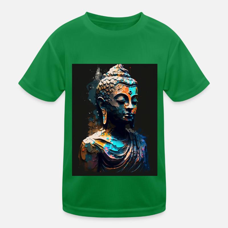 Abstrakte Buddha-Statue Kinder Funktions-T-Shirt