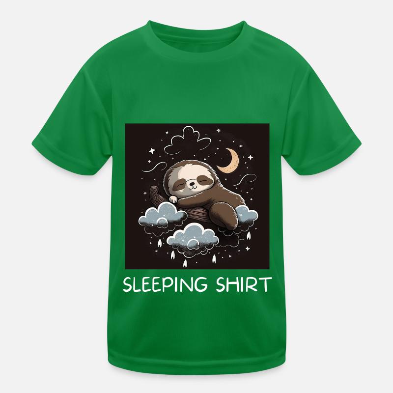 Faultier Schlafhemd Kinder Funktions-T-Shirt