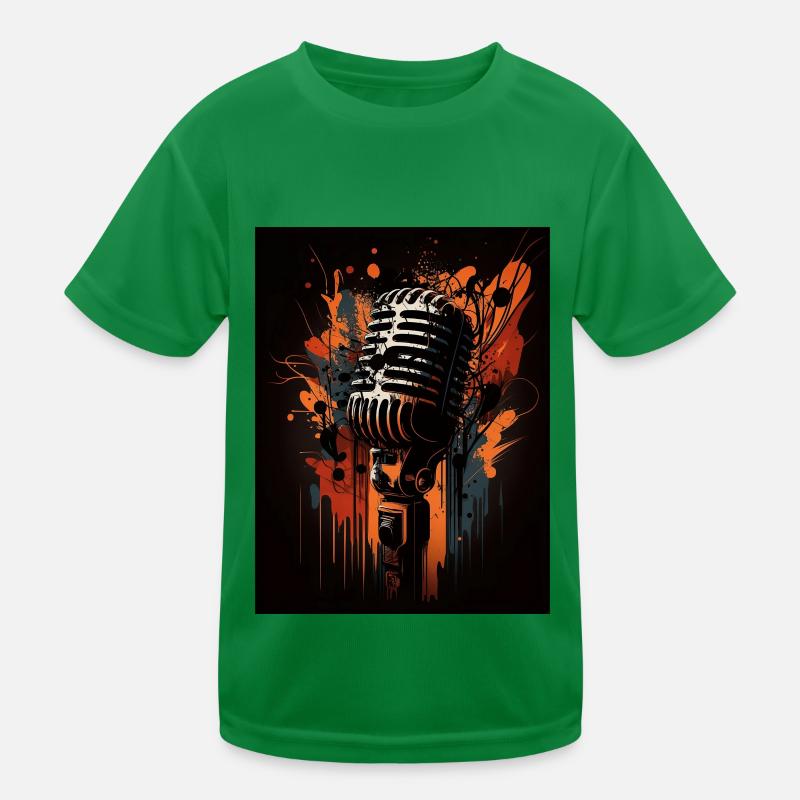 Abstraktes Mikrofon Kinder Funktions-T-Shirt