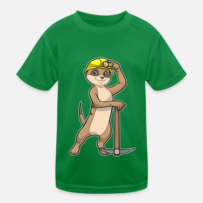 Suricate comme mineur avec pioche T-shirt sport Enfant