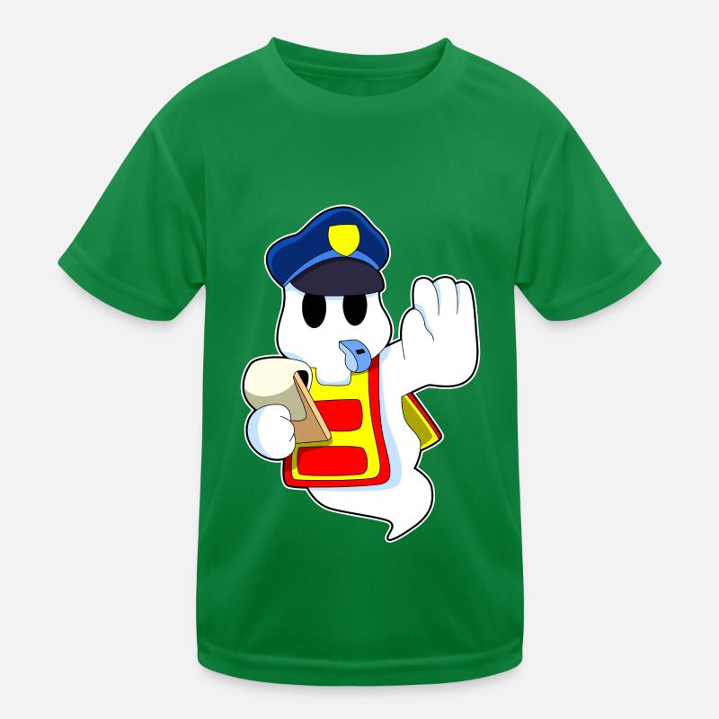 Geist als Polizist mit Pfeife Kinder Funktions-T-Shirt