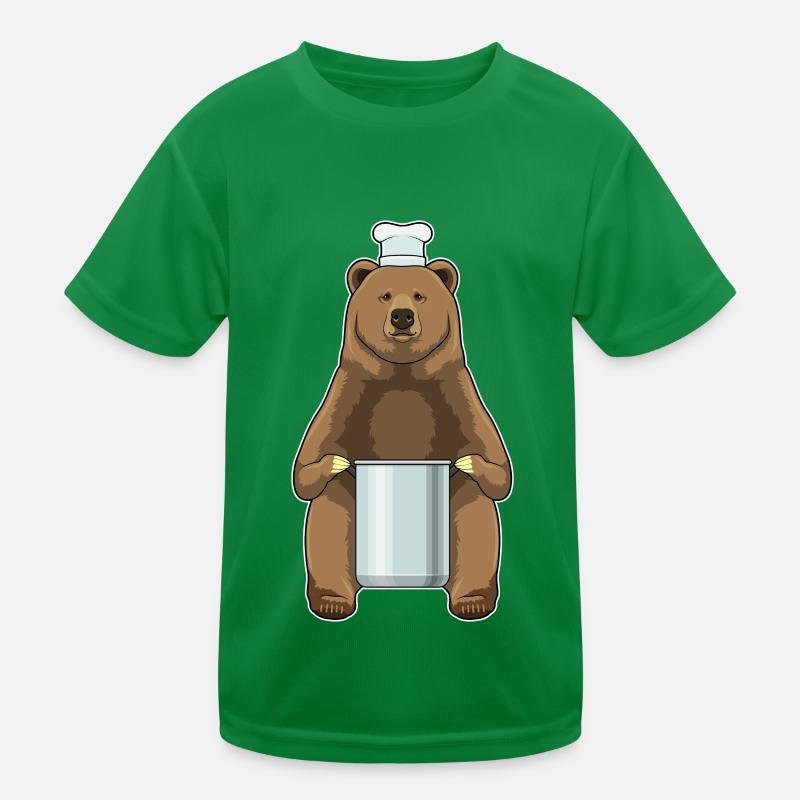Ours comme cuisinier avec marmite T-shirt sport Enfant