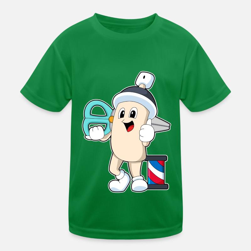 Laque de coiffure comme coiffeur avec des ciseaux T-shirt sport Enfant