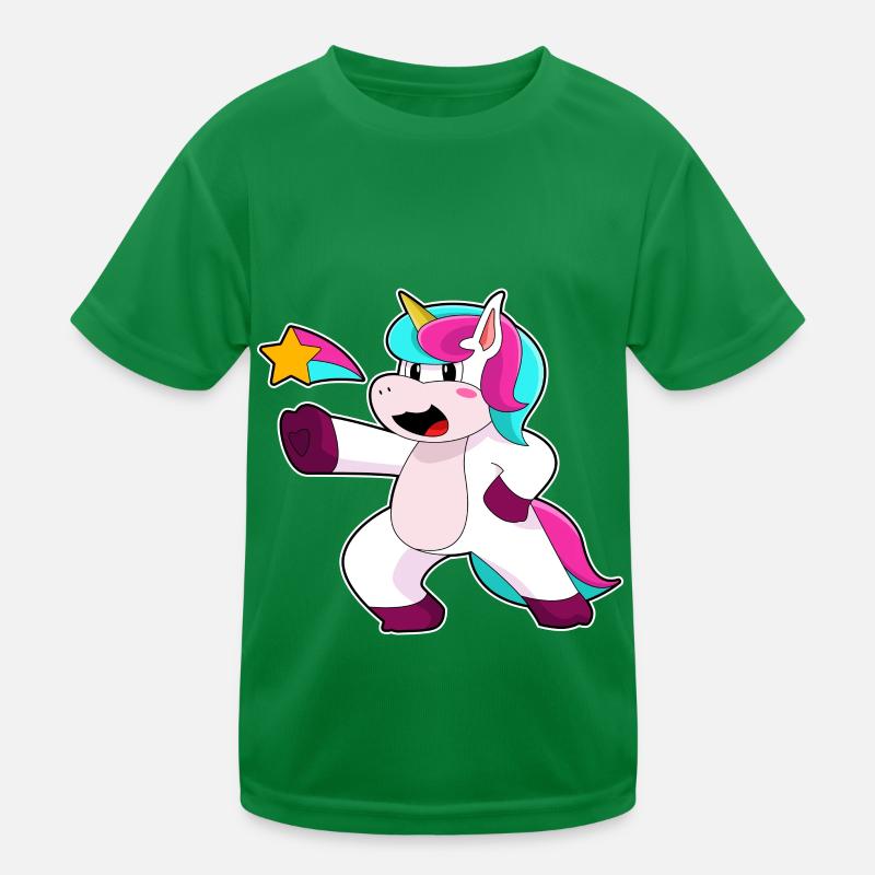 Einhorn mit Stern Kinder Funktions-T-Shirt