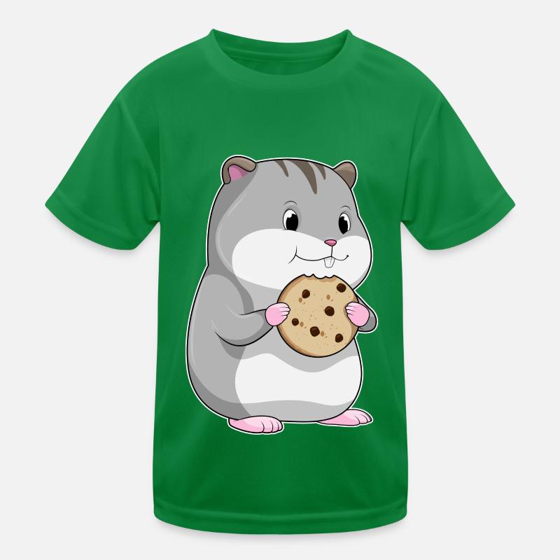 Hamster with biscuit Kids Functional T-Shirt