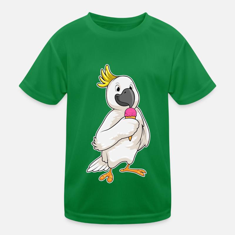 Papagei mit Waffeleis Kinder Funktions-T-Shirt