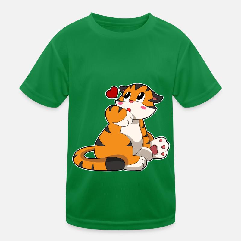 Tiger with heart Kids Functional T-Shirt
