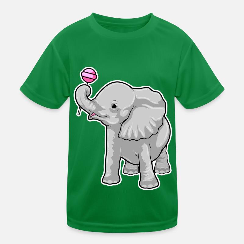Elefant Lutscher Kinder Funktions-T-Shirt