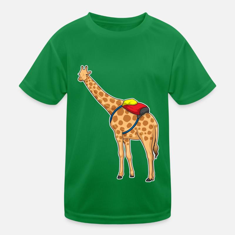 Giraffe Backpack Kids Functional T-Shirt
