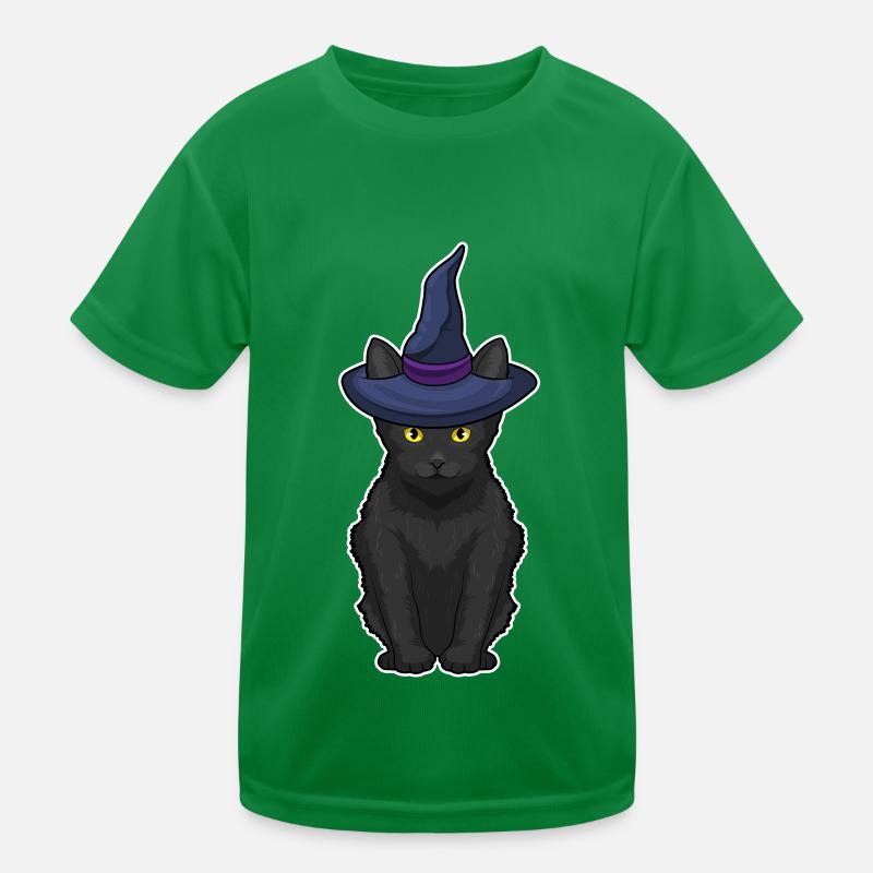 Cat Witch Kids Functional T-Shirt