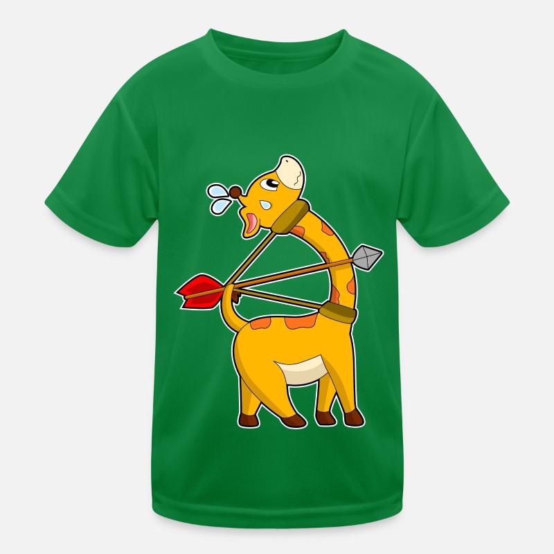 Giraffe Bogenschütze Pfeil Bogen Kinder Funktions-T-Shirt