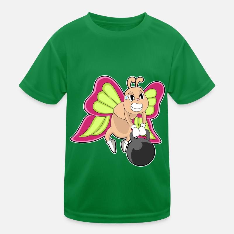 Butterfly Strength Training Dumbbell Kids Functional T-Shirt