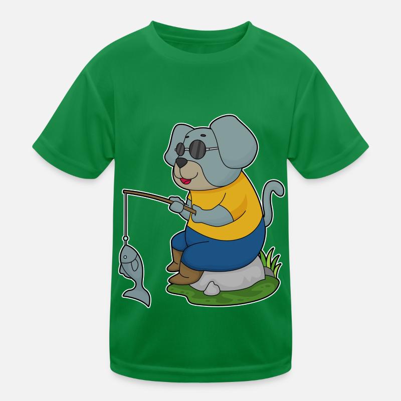 Ange pêcheur de pêche au chien T-shirt sport Enfant