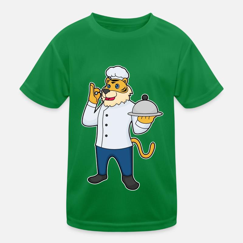 Tiger Chef's Hat Serving Platter Kids Functional T-Shirt