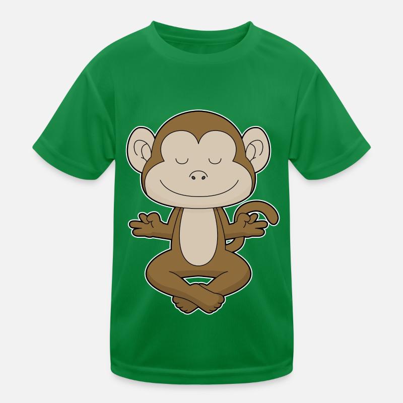 Méditation de yoga de singe T-shirt sport Enfant