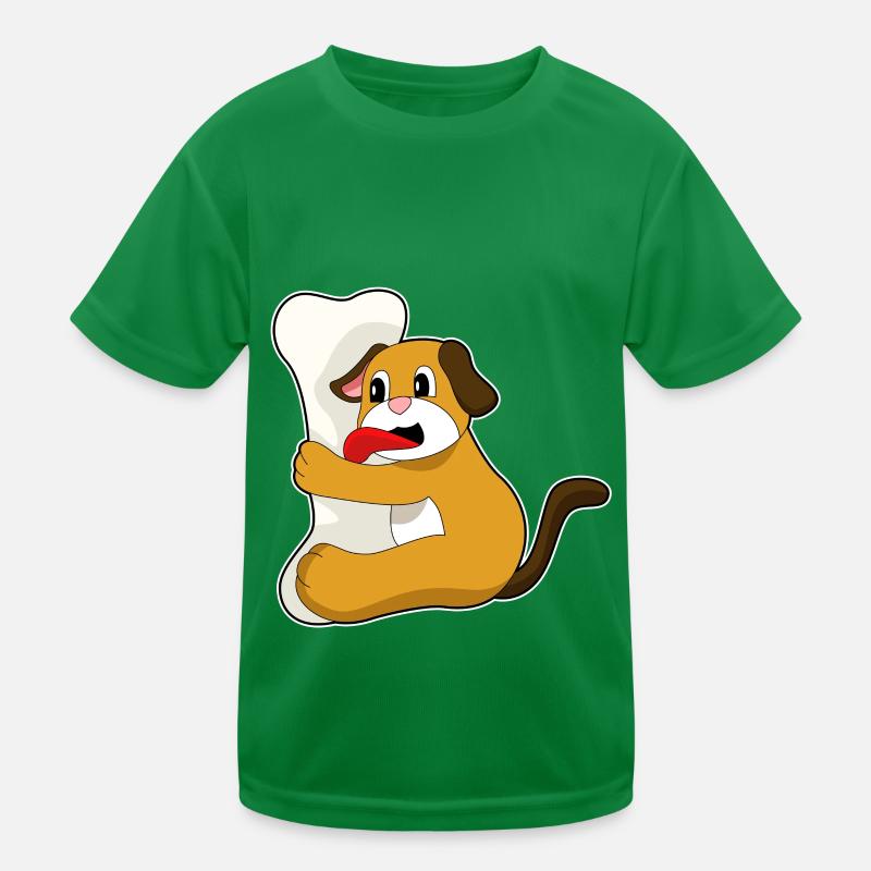 Hund Knochen Kinder Funktions-T-Shirt