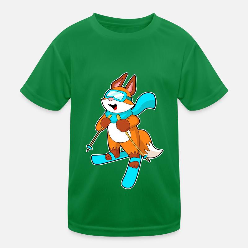 Fuchs Skier Ski T-shirt sport Enfant