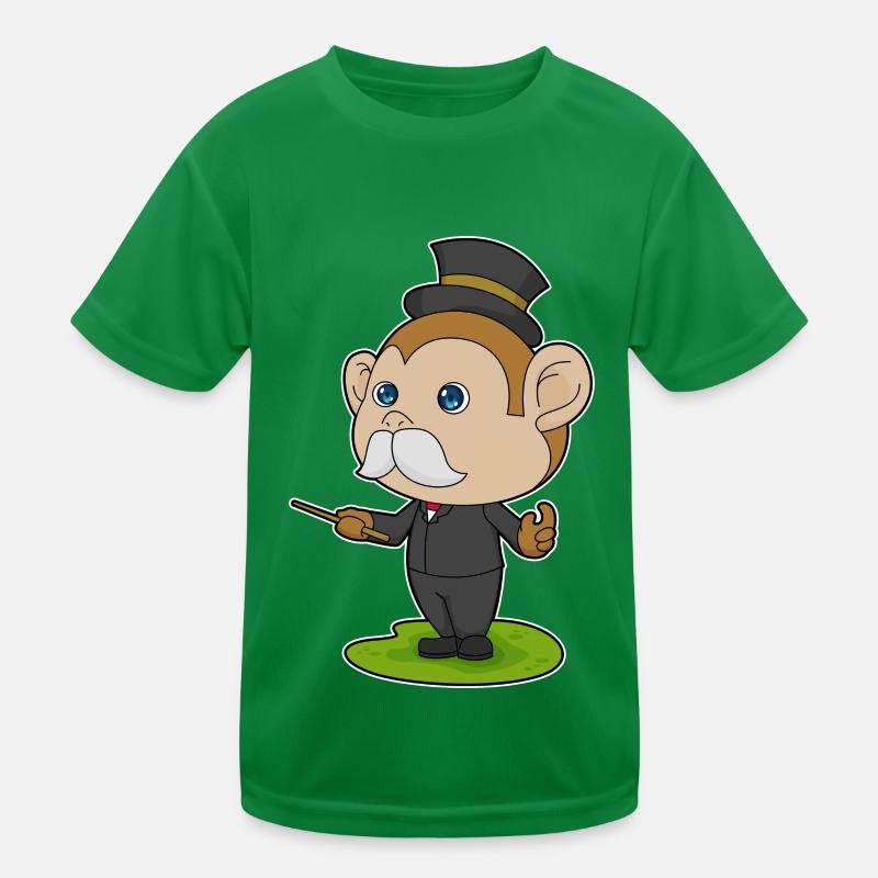 Monkey Wizard Wand Kids Functional T-Shirt