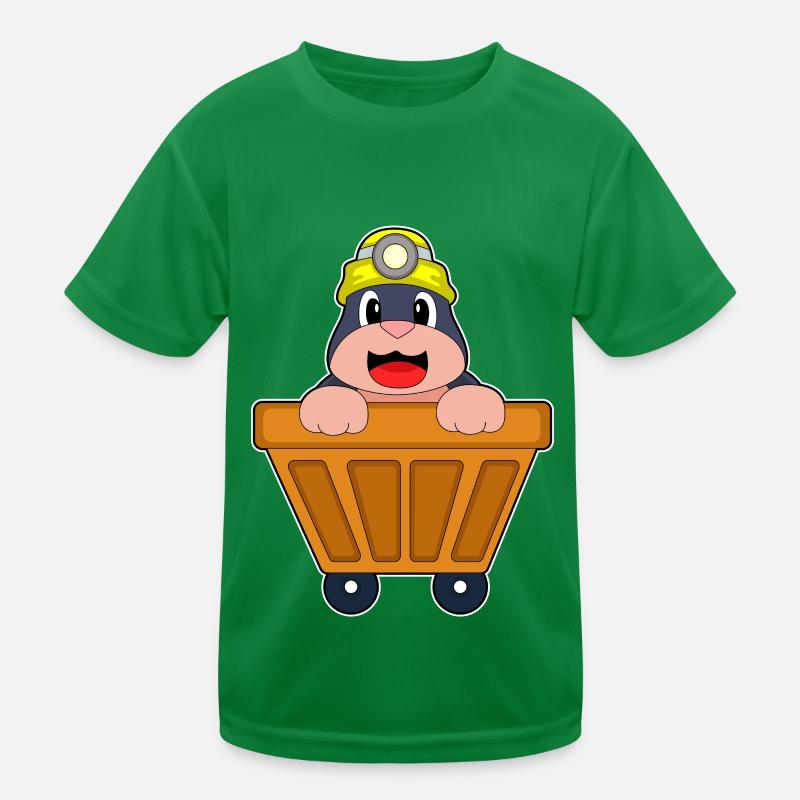 Maulwurf Bergbau Container Kinder Funktions-T-Shirt