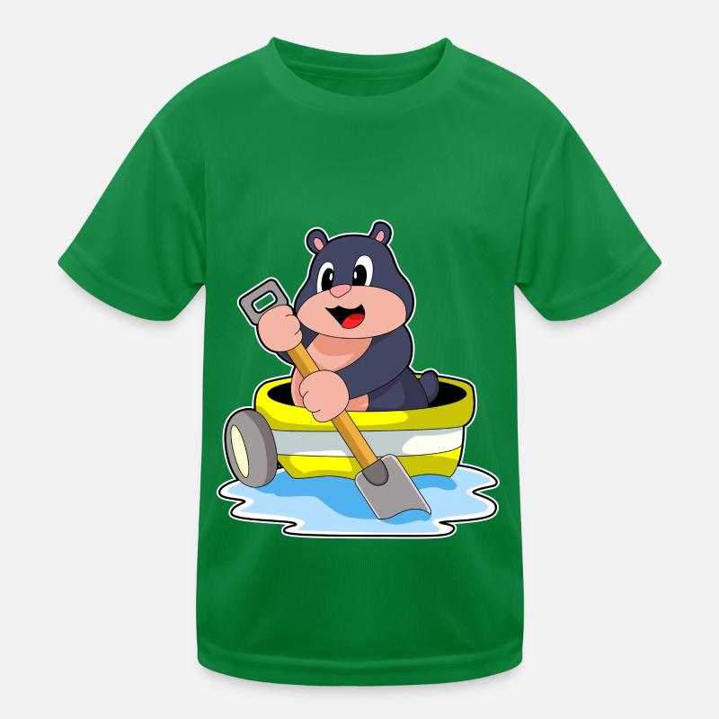 Mole Shovel Boat Kids Functional T-Shirt
