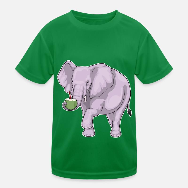 Elephant Coconut Kids Functional T-Shirt