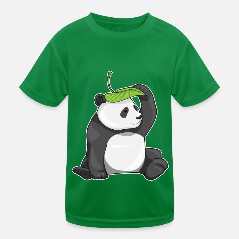 Chapeau de feuille de panda T-shirt sport Enfant