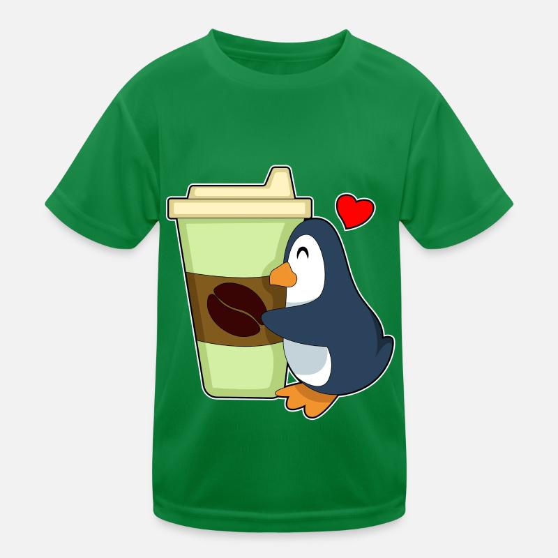 Penguin Coffee à emporter T-shirt sport Enfant