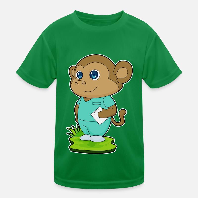 Affe Krankenschwester Notizzettel Kinder Funktions-T-Shirt