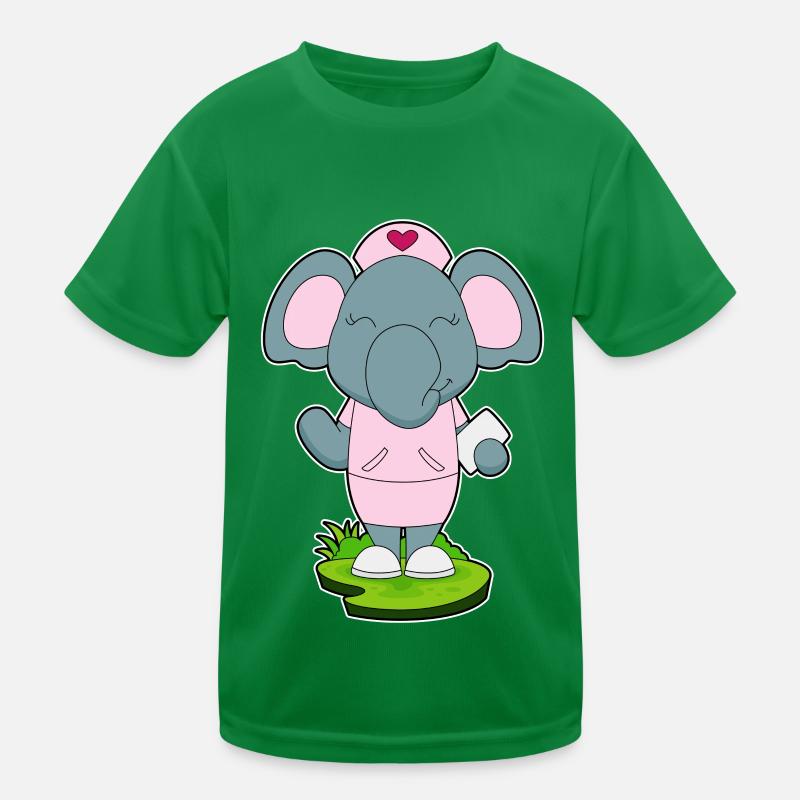 Elefant Krankenschwester Notizzettel Kinder Funktions-T-Shirt