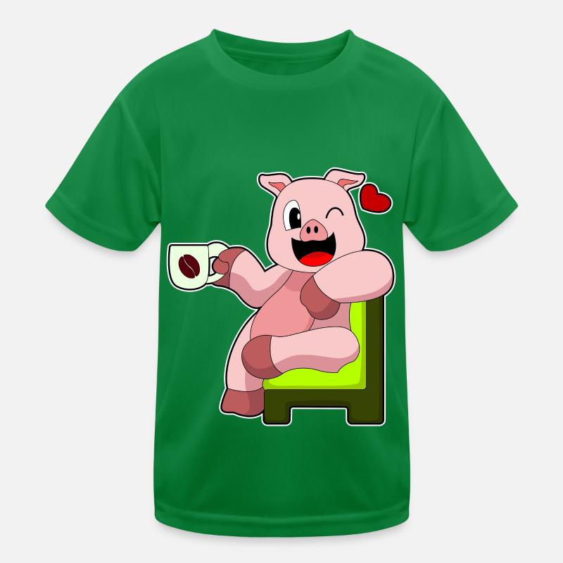 Pork Coffee Kids Functional T-Shirt
