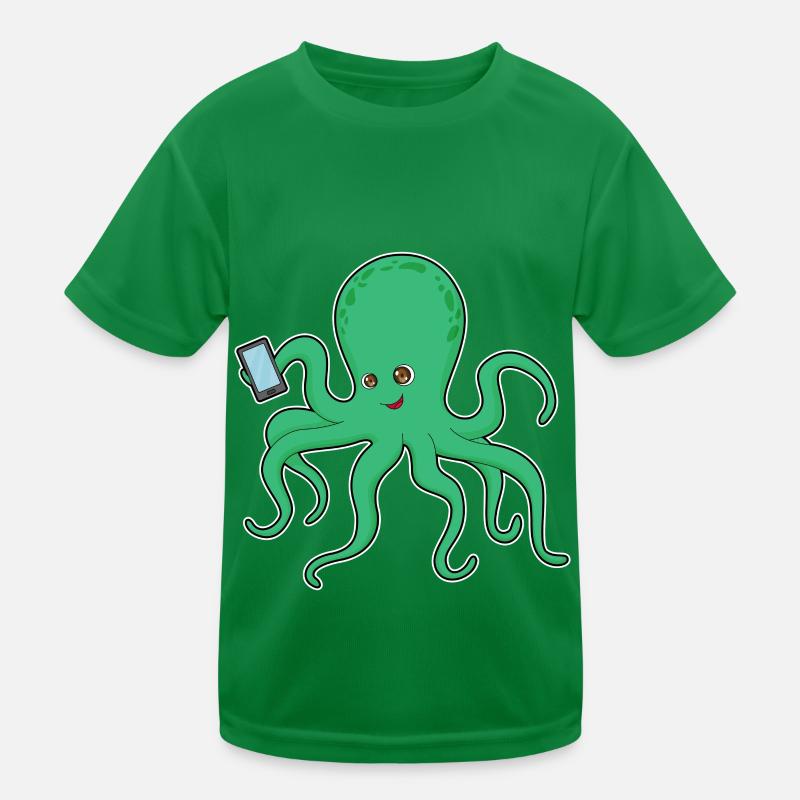 Krake Handy Kinder Funktions-T-Shirt