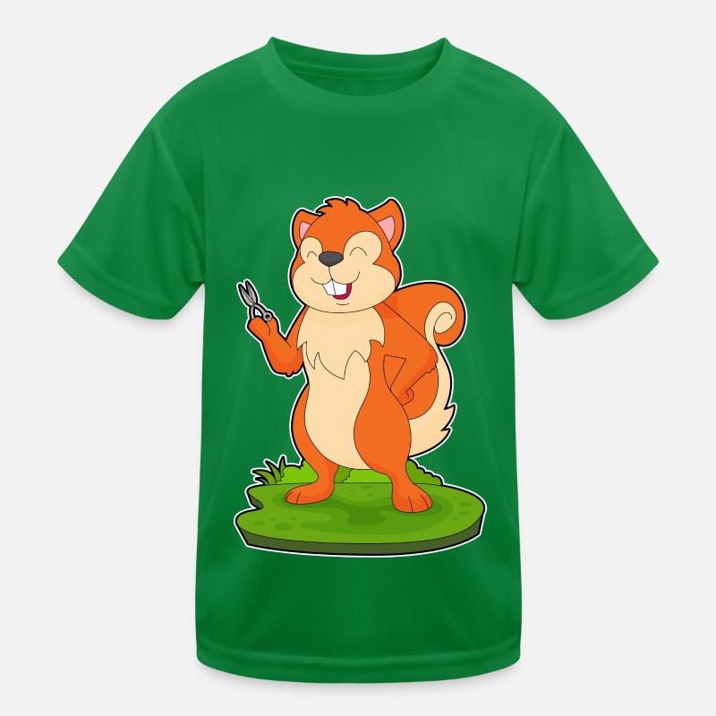 Écureuil Coiffeur Ciseaux T-shirt sport Enfant